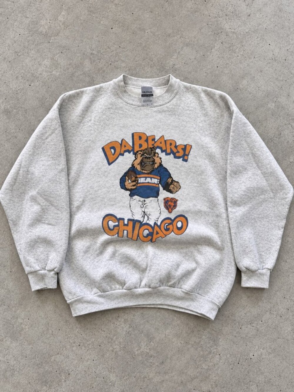 Chicago Bears Da Bears Graphic Ash Gray Gildan Sweatshirt